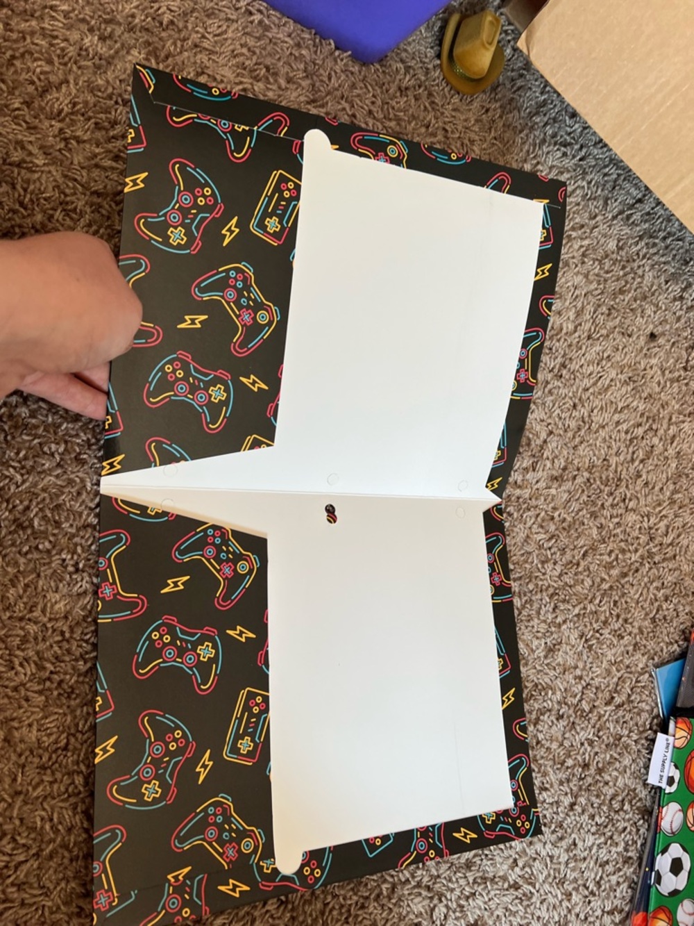 Black Gaming Controller Pattern folder- Multicolor Print - Picture 2 of 2